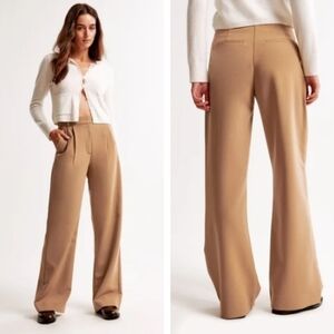 EUC Abercrombie & Fitch Sloane Tailored "Curve Love" Wide Leg Pants Size 27W/4R